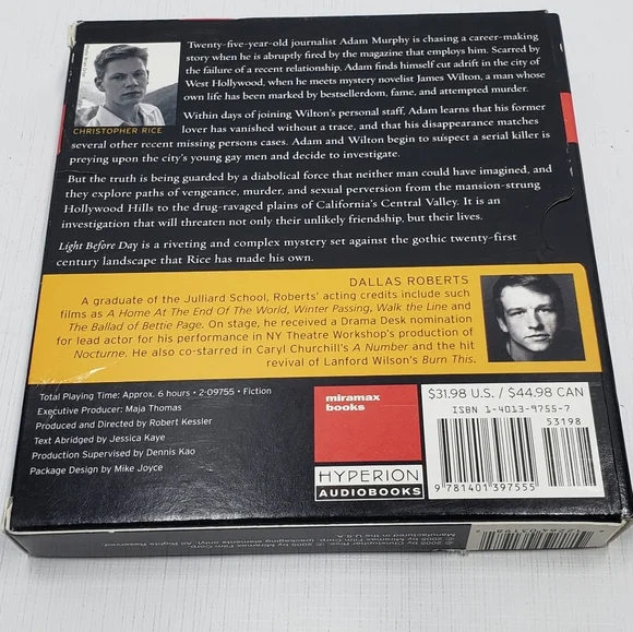 🔷️Audio CD Book Christopher Rice Light before Day - Picture 3 of 6